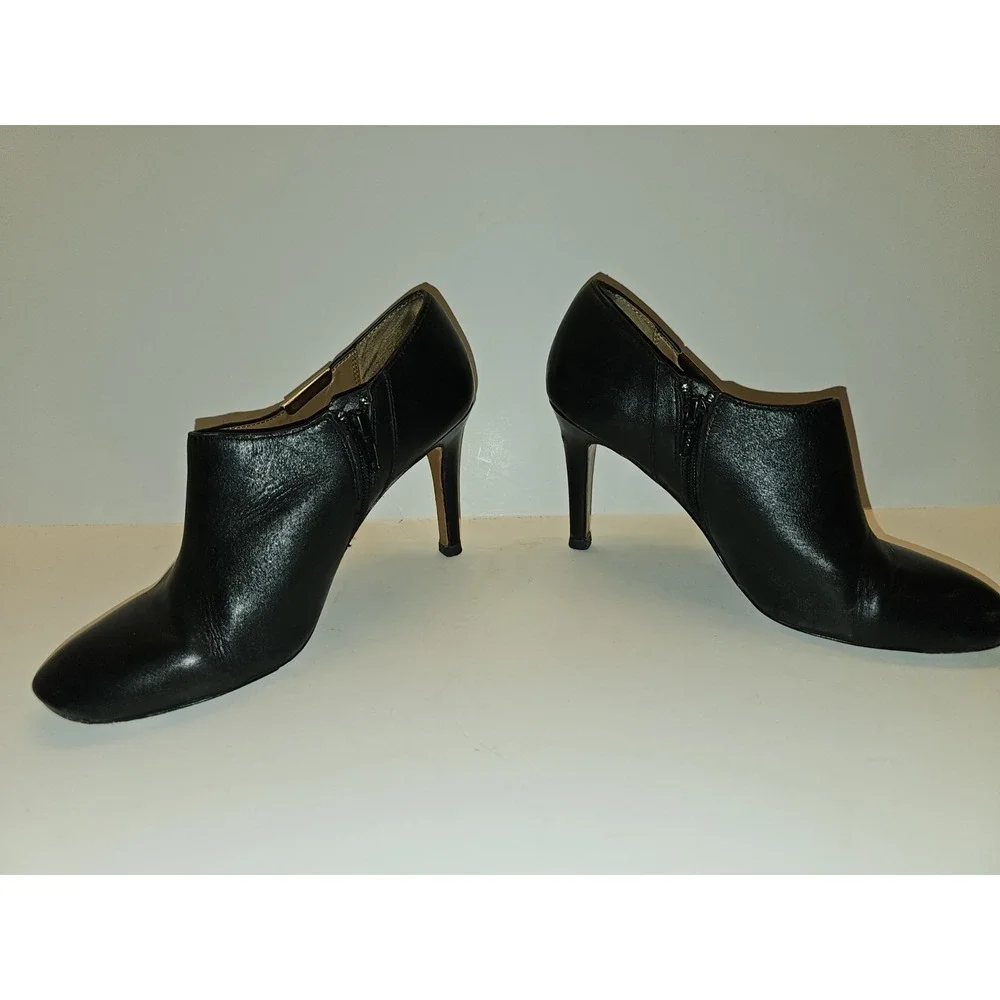 Coach Womens Seneca Glazed Q5501‎ Black Leather Zip Ankle Booties Size 7
